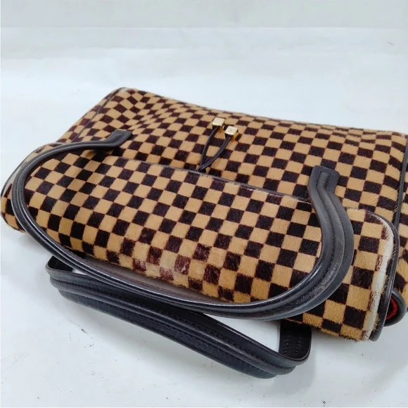 Louis Vuitton LV Damier Sauvage Pony Hair Handbag w COA - edge and corner wear - Picture 5 of 17